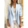 Veste Blazer turquoise col châle avec poches. Blazer femme 1526 - 5