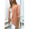 Veste Blazer rose col châle avec poches. Blazer femme 1526 - 3