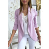 Veste Blazer violet col châle avec poches. Blazer femme 1526 - 2