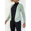 Blazer vert d'eau col revers avec poches à zip. Blazer femme pas cher - 2