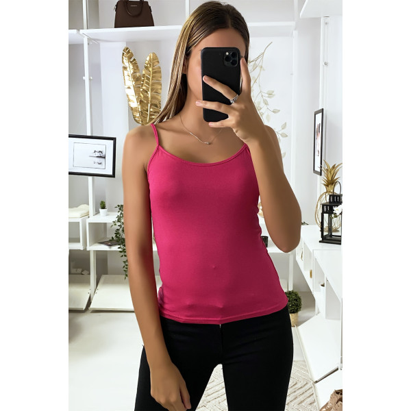 Débardeur fuchsia, top basic. - 3