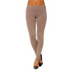 Leggings uni basique couleur Taupe  . - 2