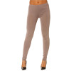 Leggings uni basique couleur Taupe  . - 3