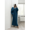 Longue robe pull over size col V canard  - 3