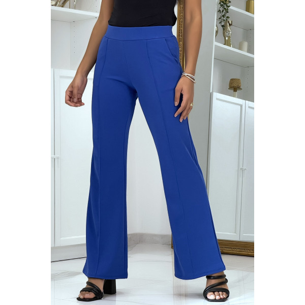 Pantalon patte d'éléphant bleu royal - 1