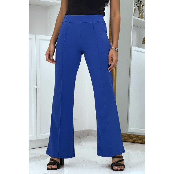 Pantalon patte d'éléphant bleu royal - 5