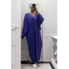 Longue robe pull over size col V violet  - 10