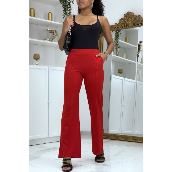 Pantalon patte d'éléphant rouge - 5