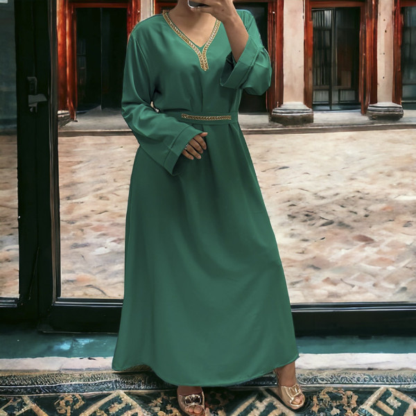 Abaya Rania verte  - 2