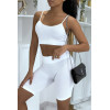 Ensemble moulant blanc crop top - 2