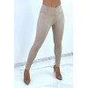 Legging taupe effet 3D motif Python - 2