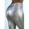 Legging gris argenté effet 3D motif Python - 5